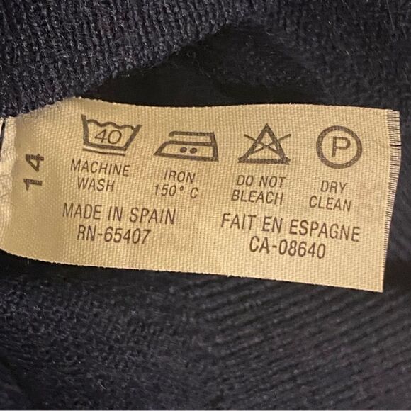 Men’s Pulligan Sweater Pullover Size Large V-Neck Knit Wool Blend Blue - Picture 8 of 10